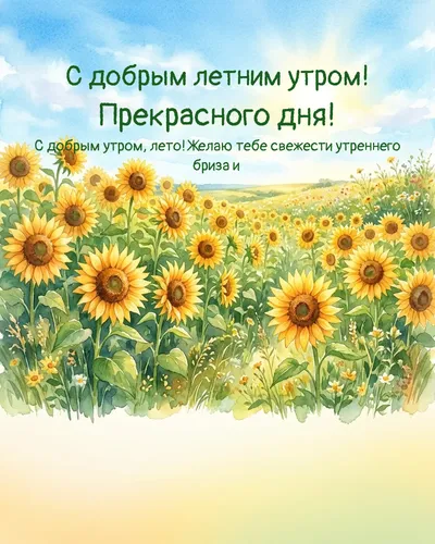 С добрым летним утром! Прекрасного дня! — morning summer 12